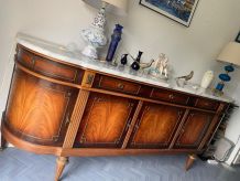 bahut louis xvi dessus marbre, 5 portes et 5 tiroirs