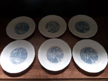 6 assiettes à dessert collection Esso