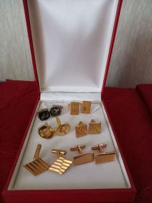 Lot de 6 paires de boutons de manchette Vintage