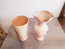 Grande vase céramique motif chèvre  ( ref K14B)