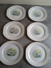 6 assiettes à dessert  de Montdauphin