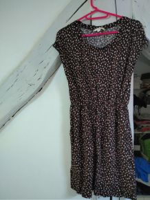 Robe blousée imprimé léopard animalier femme taille36/38