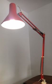 Lampe architecte de bureau orange, 85cm, 1970