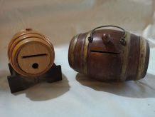 2 tirelires bois années 1950 d'occasion 