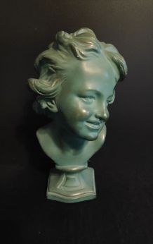buste d'enfant en plâtre