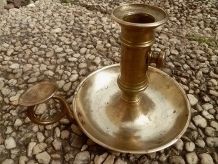 bougeoir laiton avec poignée, vintage