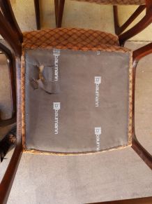 Suite 6 chaises "traîneau" Baumann vintage