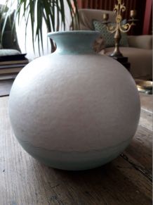 Vase vintage rond en céramique italienne