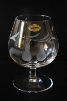 6 verres Cognac cristal gravé main