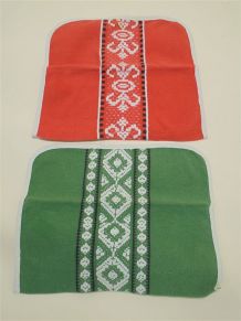 Duo de porte-serviette vintage