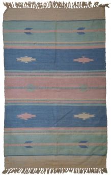 Tapis vintage Indien Dhurri fait main, 1C70