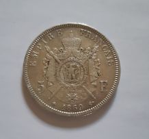 5 Francs Argent 1869 BB Napoléon III , Strasbourg