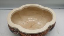 Jardiniere à Bonzai en Ceramique Asiatique Satsuma Meiji Jap