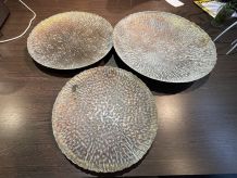 Lot de 3 plateaux cuivrés