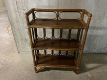 Etagère en rotin années 60