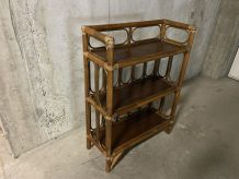 Etagère en rotin années 60