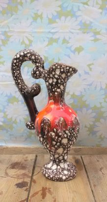 Grand vase en céramique émaillée (style Vallauris)