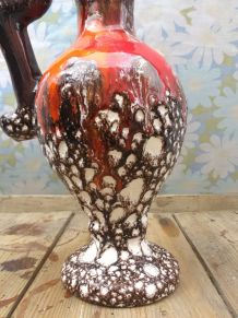 Grand vase en céramique émaillée (style Vallauris)