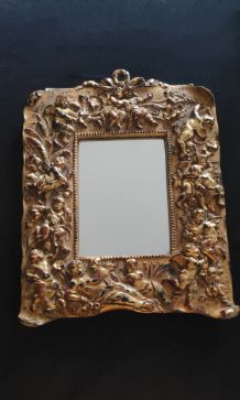 miroir en bois doré