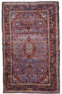 Tapis ancien Persan Kashan fait main, 1B706