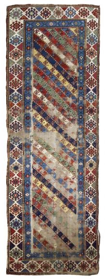 Tapis ancien Caucasien Gendje fait main, 1B717