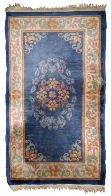 Tapis vintage Chinois Art Deco fait main, 1B721