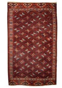 Tapis ancien Turkmène Yomud fait main, 1C310