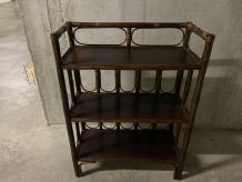 Etagère en rotin années 70