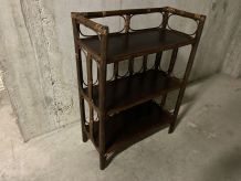 Etagère en rotin années 70