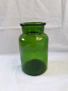Flacon d'apothicaire bocal en verre vert