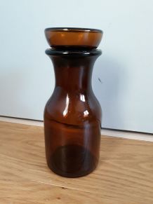  Flacon d'apothicaire bocal en verre marron ambré 