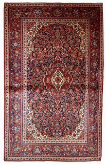 Tapis ancien Persan Kashan fait main, 1B734