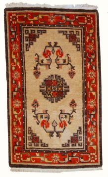 Tapis vintage Mongol fait main, 1C349