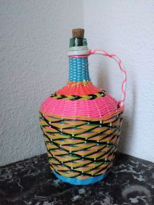 Bouteille scoubidou - Années 70 