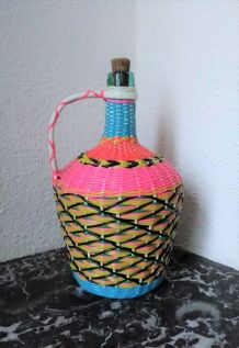 Bouteille scoubidou - Années 70 