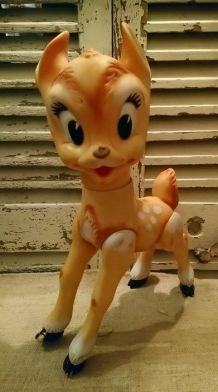 Jouet vintage Bambi ancien 1962 Walt Disney Production