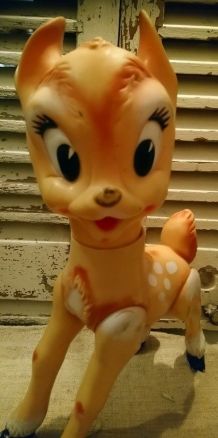 Jouet vintage Bambi ancien 1962 Walt Disney Production