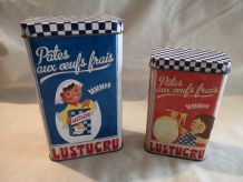 LOT 2 Boites toles métal pub LUSTUCRU 