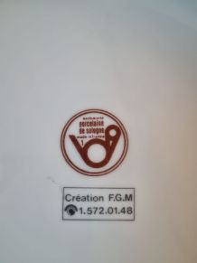 Assiette porcelaine François mitterand 