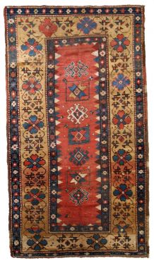 Tapis ancien Caucasien Kazak fait main, 1B760