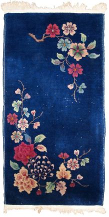 Tapis ancien Chinois Art Deco fait main, 1B763