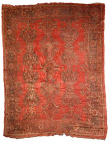 Tapis ancien Turc Oushak fait main, 1B764