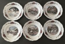 Assiettes plates Sarreguemines Obernai