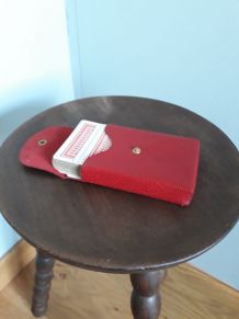 Étui jeu de cartes pochette en cuir avec cartes à jouer