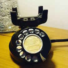 Lampe téléphone vintage Thomson Houston de 1936 noir