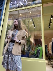 BURBERRY'S VINTAGE - VESTE BEIGE LAINE &amp;amp; POIL DE CHAMEAU