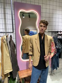 BURBERRY'S VINTAGE - VESTE BEIGE LAINE &amp;amp; POIL DE CHAMEAU