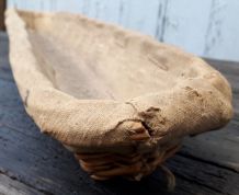 banneton en osier en toile de lin