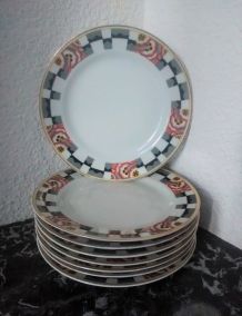 Assiettes à dessert - Raynaud Limoges (art déco)