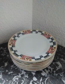 Assiettes à dessert - Raynaud Limoges (art déco)